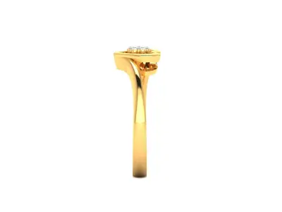 Solitaire Wedding Engagement Heart Ring 3D print model