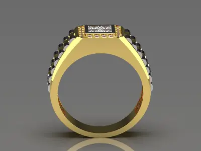 Luxury man Rolex design diamond ring model ror0024 3D print model