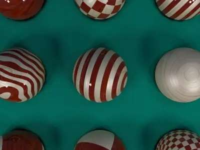 Wooden marbles  play ball  hobby  Low-poly 3D model