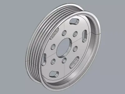 Pulley 02 3D model 3D model