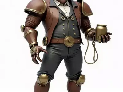 steampunk character 1 3D print model