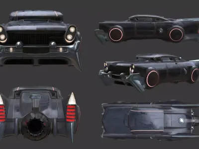 Futuristic flying car 3 3D model