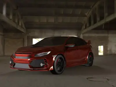 car modeling in 3d 3D model