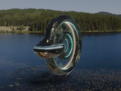 space ship 3d model realistic detailed Free 3D model