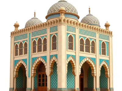 Elegant Mosque Architecture model pack Low-poly 3D model