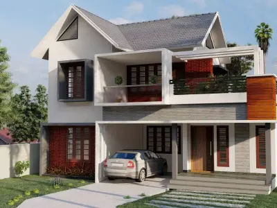 Modern house exterior 3D model 3D model