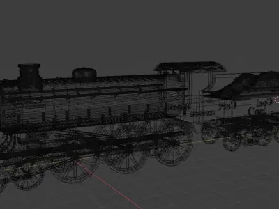 Steam Train 3D model
