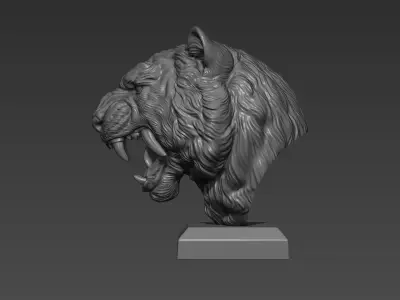 Tiger angry japanese 3D print model
