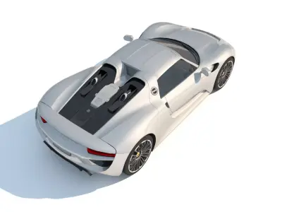 Porsche 918 Supercar 3D Model Low-poly 3D model