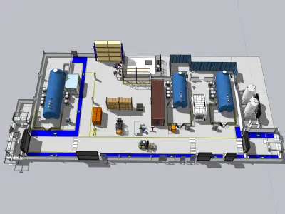 3D evacuation plan Autoclaves room 3D model