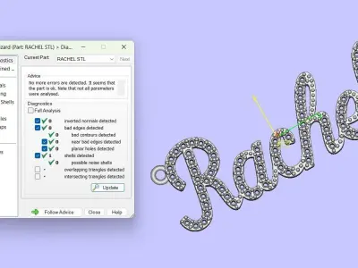 rachel name plate 3D print model