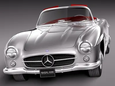 Mercedes-Benz 300SL Roadster 1956 3D model