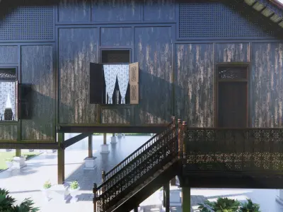 Terengganu Traditional House of Malaysia 3D model