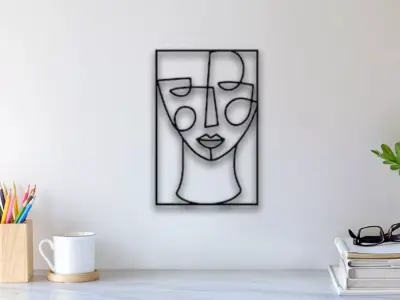 Abstract Face Wall Art 3D print model