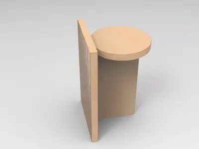 Koppa Stool Low-poly 3D model