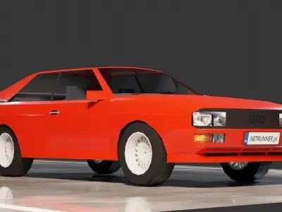 Audi Quattro Low-poly 3D model