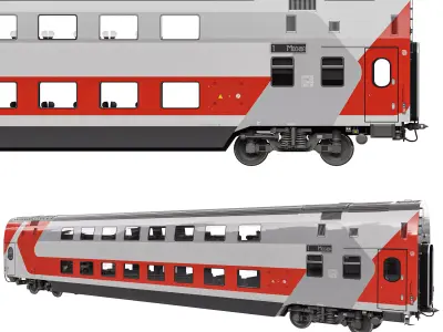 Double-decker wagon 61-4492 3D model