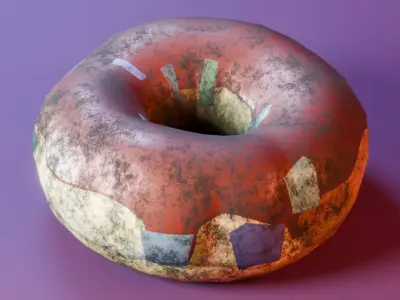 Inflatable Donut Free low-poly 3D model
