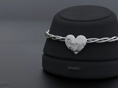 Jewellery set - bracelets Low-poly 3D model