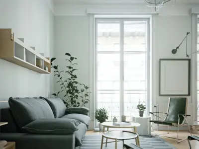 CA - Scandinavian interior scene 3D model