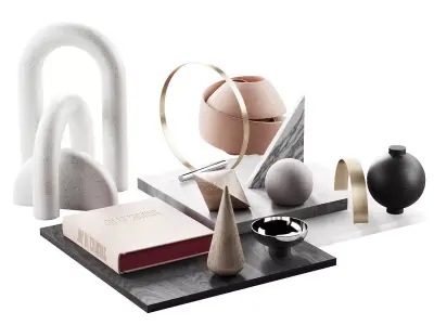 009 geometric figure set for the coffe table 002 3D model