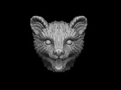 Marten head 3D print model 3D print model