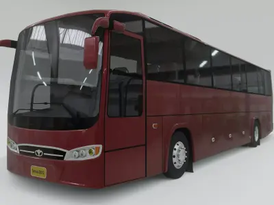 Bus Daewoo BX212 Low-poly 3D model