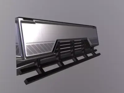 Fence Sci Fi Low-poly 3D model