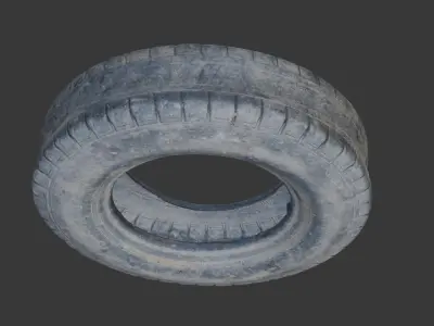 Old Tire Scan Low-poly 3D model