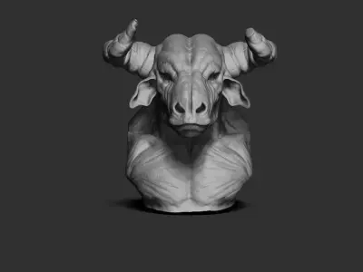 Minotaur Bust 3D model