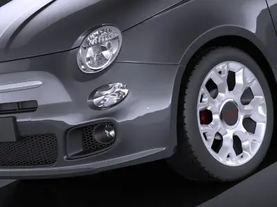 Fiat 500S 2014 VRAY 3D model