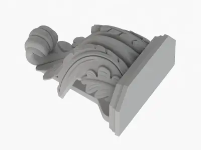 Scroll Corbel 04 3D model