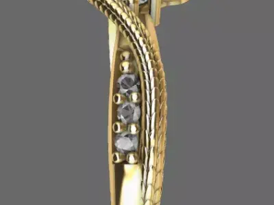 Fire Serpent Ring 3D print model