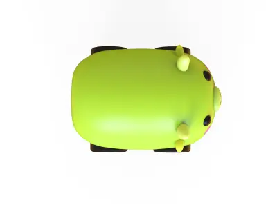 Cartoon Dragon Car Cute  Low-poly 3D model