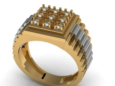 man ring 3D print model 10