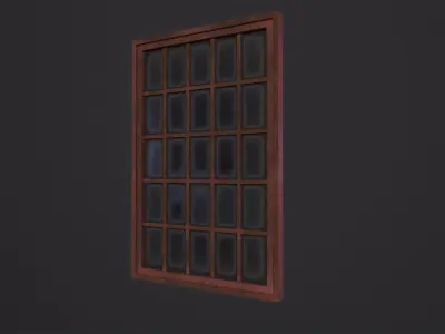 Window Old Factory 3D Model Low-poly 3D model