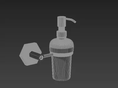 Orchid Diamond Liquid Soap Dish 3D model