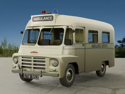 Austin LD Ambulance Low-poly 3D model