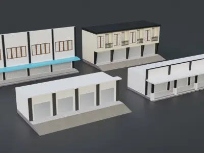 RUKO SHOP PACK LOW POLY ready for unreal engine Low-poly 3D model