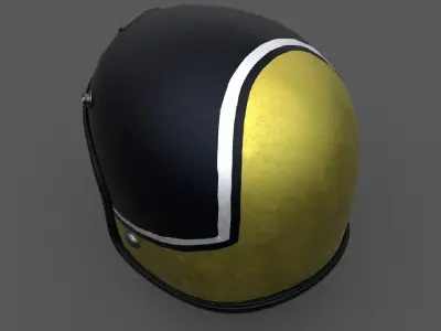 Helmet racer Generic sport scifi human ver2 Low-poly 3D model