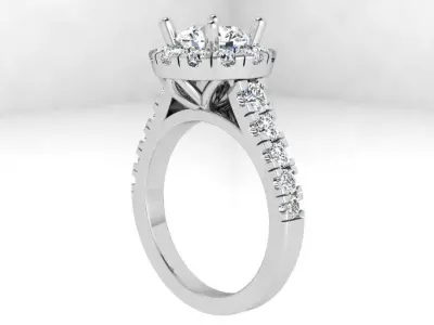 Round Halo Ring 4363 3D print model