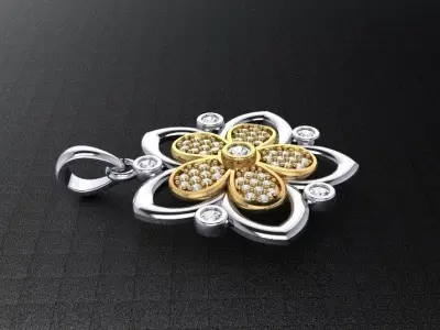 Flower Pendant 3D print model