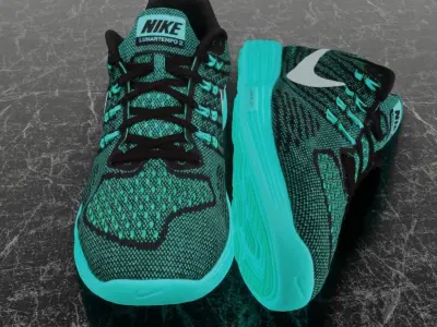 NIKE LUNAR TEMPO 2 3D SHOES -TURQUOISE Low-poly 3D model