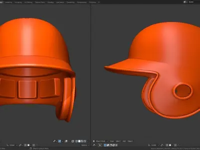 Batting helmet 3D print model