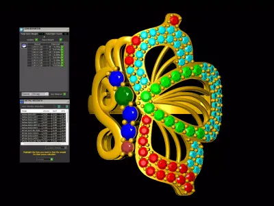 Fluttering Radiance Diamond Ring  3D print model