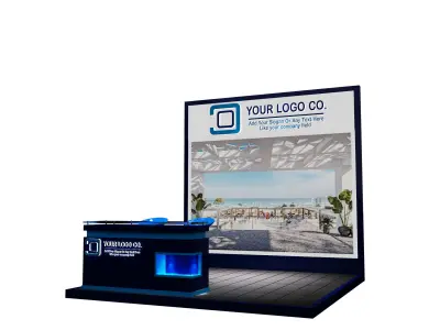  Booth Exhibition Stand a623d  3D model
