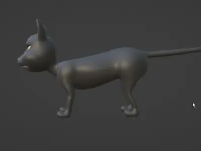 Stylize Cat Low-poly 3D model