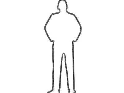 Neon Men Symbol v1 002 Low-poly 3D model