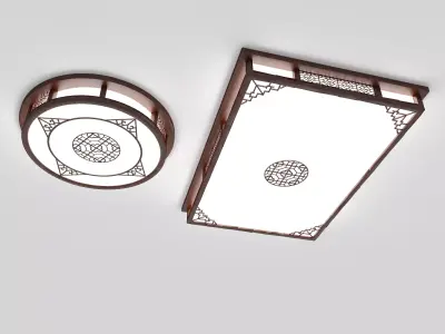 Chinese lanterns Low-poly 3D model