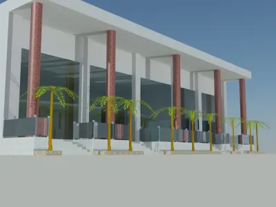 Reputed Vehicle Showroom Karachi 3D model